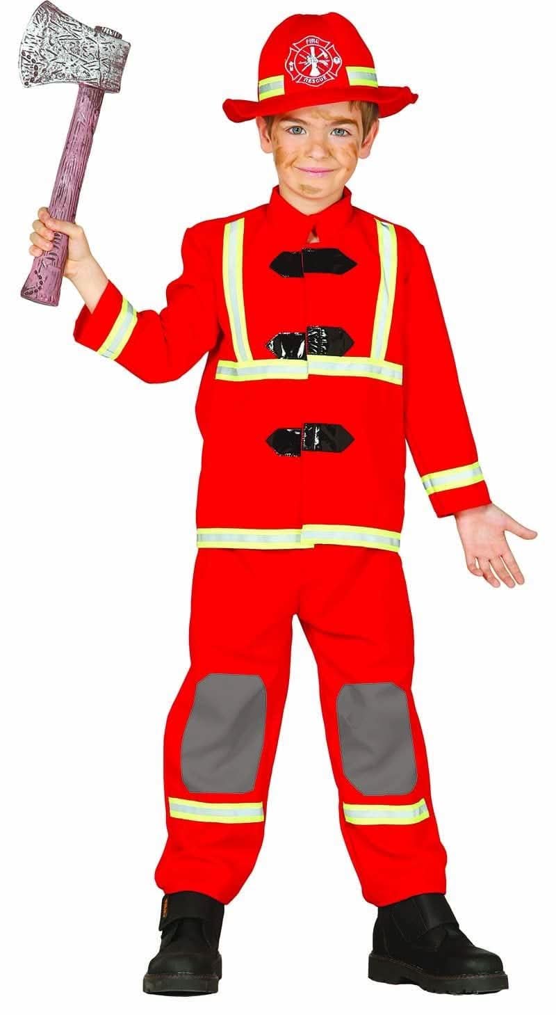 Child Deluxe Firefighter Costume - 7-9 Years