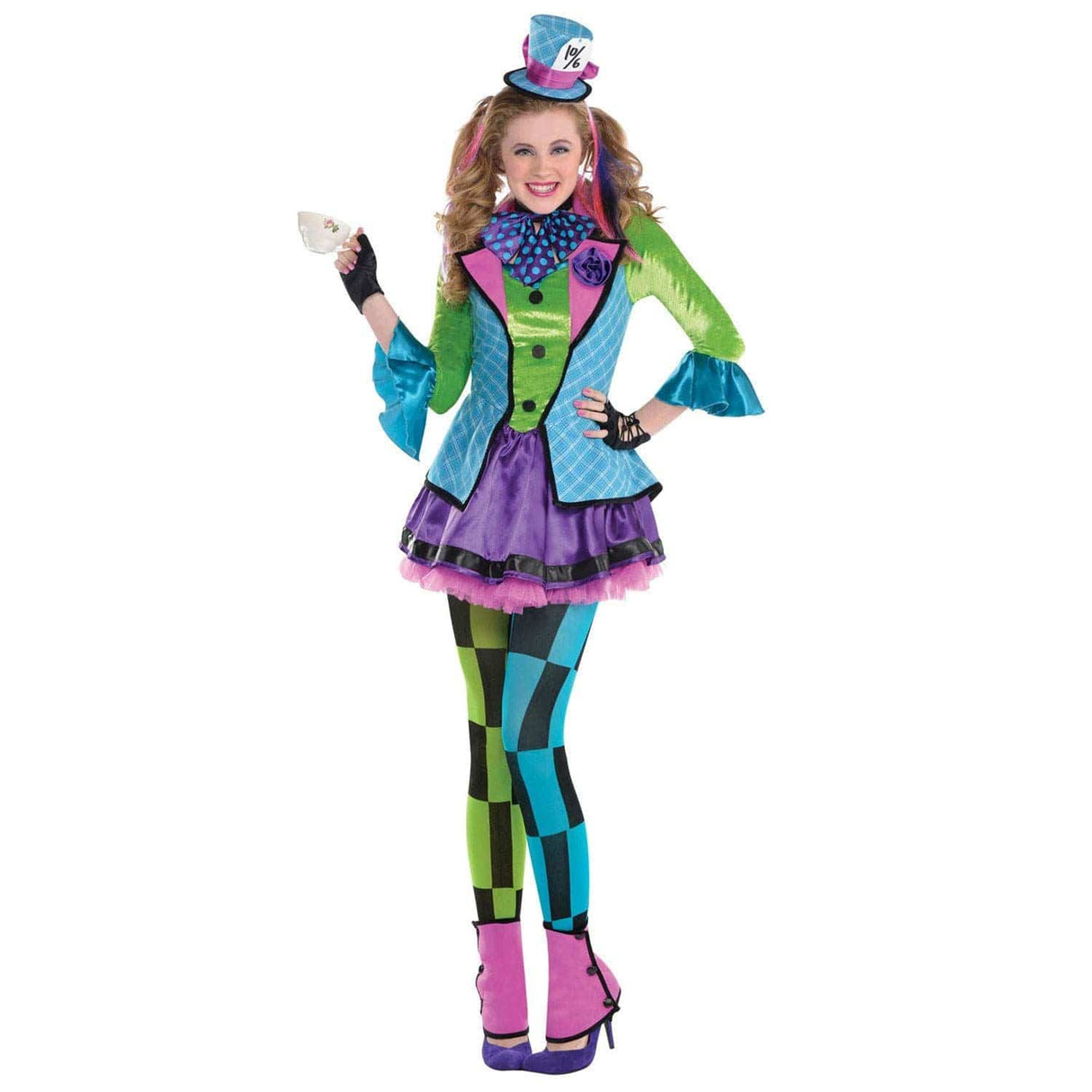 Child Sassy Mad Hatter Costume - 8-10 Years