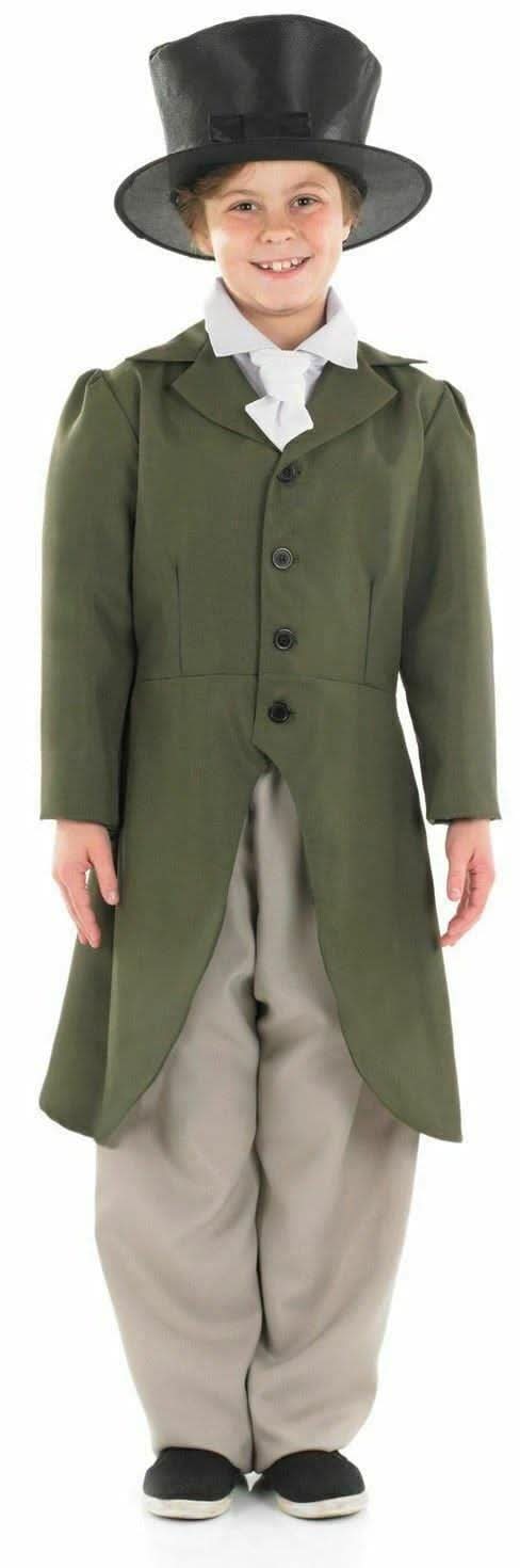 Child Regency Boy Costume With Top Hat
