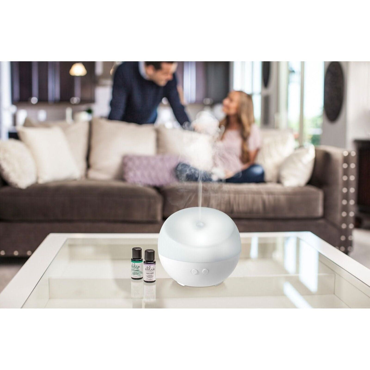Homedics Ellia Colour Changing Aroma Diffuser - White