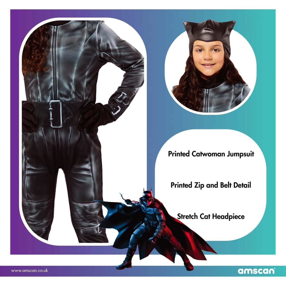Child Catwoman Movie Costume -  3-4 Years