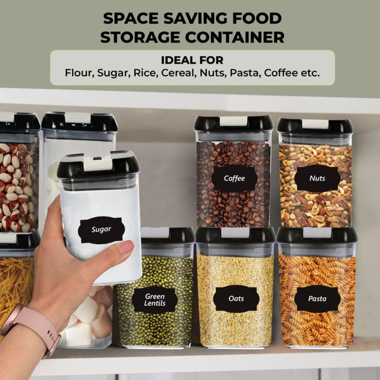 3 Piece 0.8L Food Storage Lock N Fresh Stackable Containers