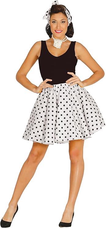 Fiesta Guirca 1950s Pin Up Skirt and Scarf White Large Size 14