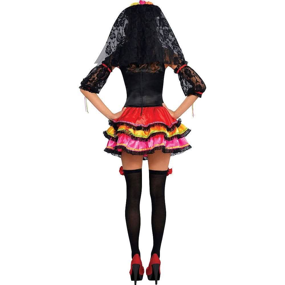 Women's Day of the Dead Senorita Costume - L