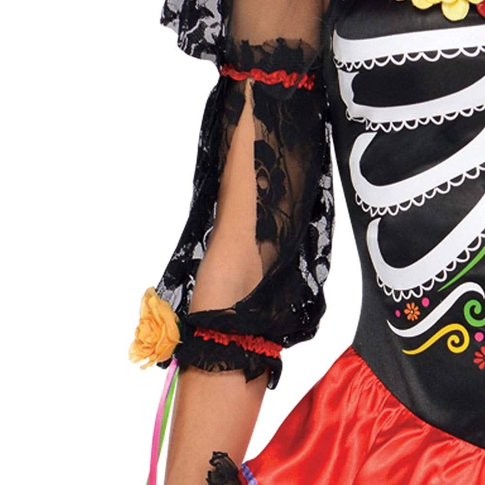 Women's Day of the Dead Senorita Costume - L