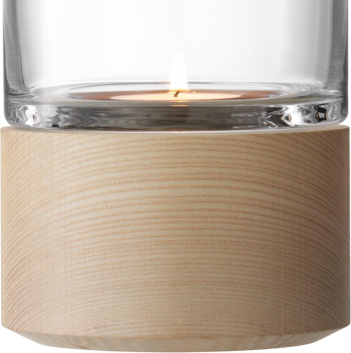 LSA Lotta Lantern Clear with Ash Base H13cm