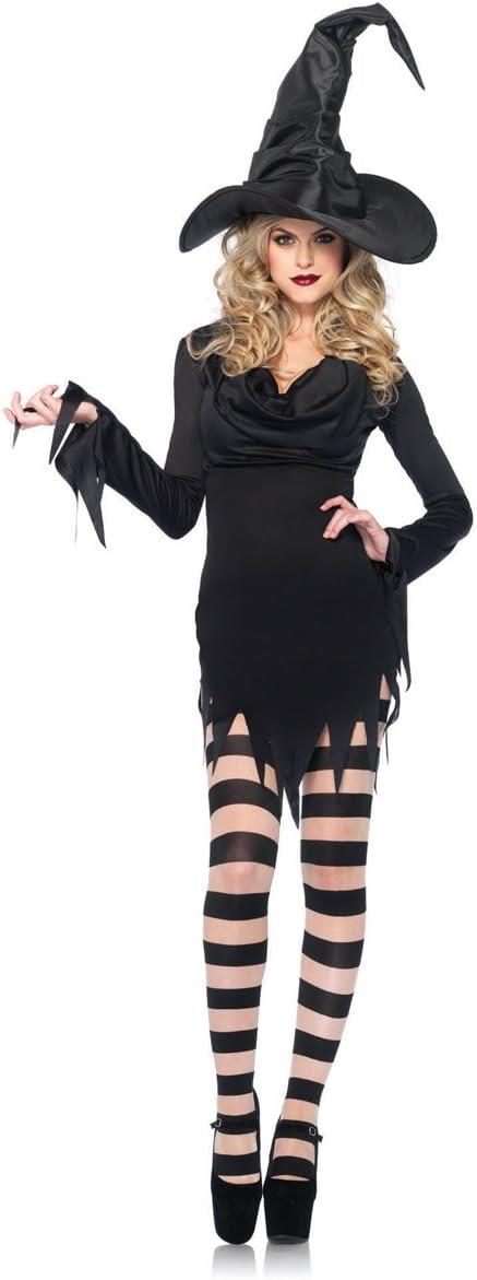 Leg Avenue Cowl Neck Tattered Dress Costume M/L Black