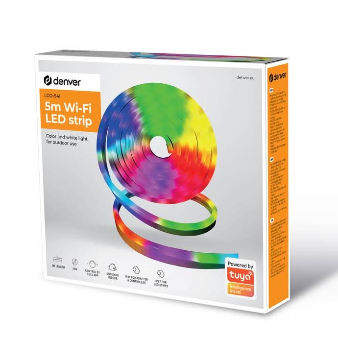 Denver Wi-Fi LED 5 Metre Light Strip For Both Indoor Outdoor Use - EU Plug