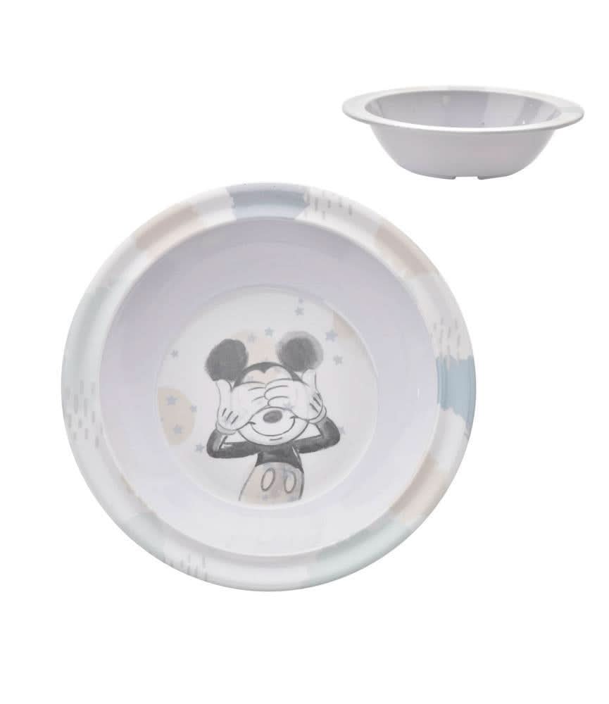 Disney Mickey Baby 5 Piece Melamine Feeding Set Cup Bowl Plate Cutlery Blue