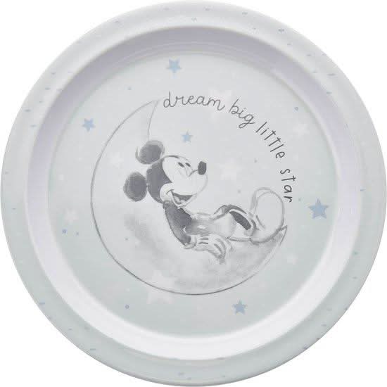 Disney Mickey Baby 5 Piece Melamine Feeding Set Cup Bowl Plate Cutlery Blue