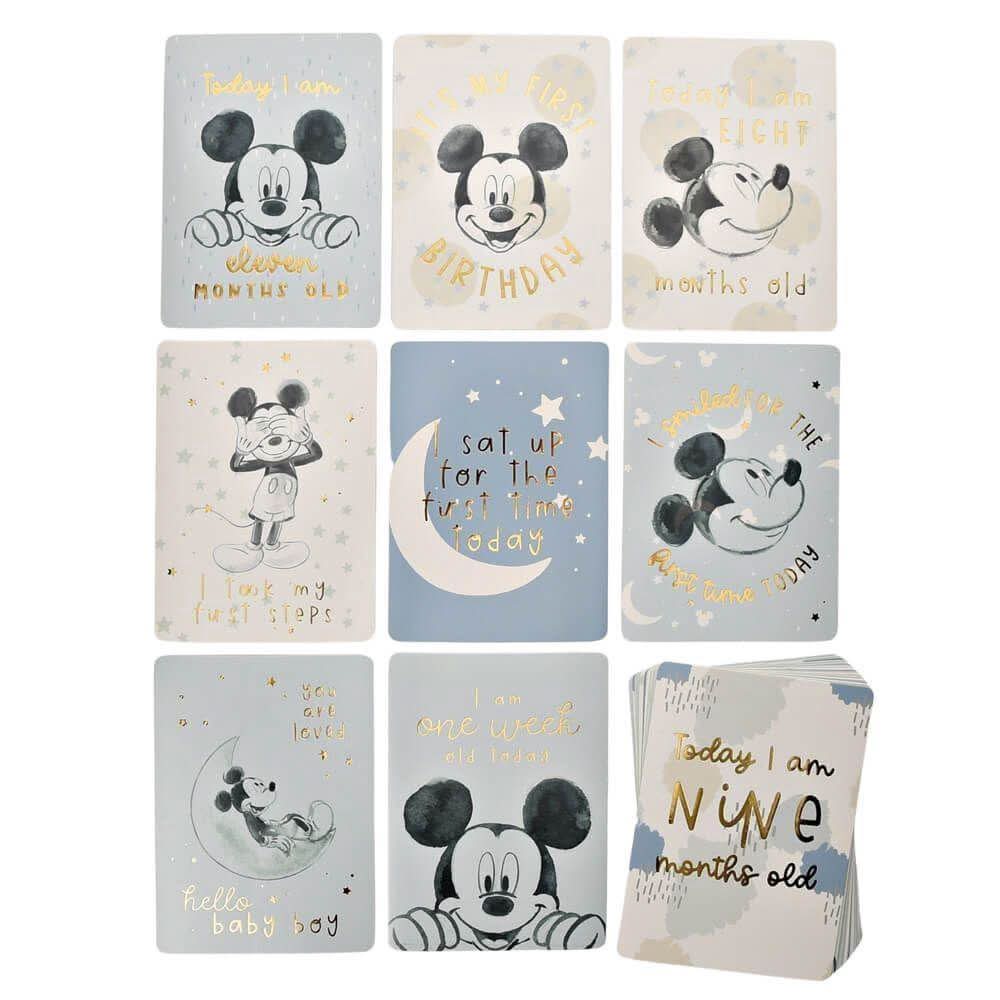 Disney Mickey Mouse 24 Milestone Cards Blue