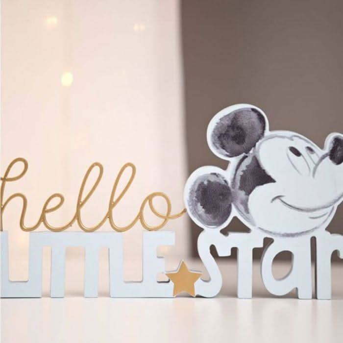 Disney Mickey Hello Little Star Mantle Plaque Blue