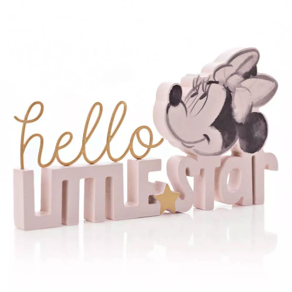 Disney Minnie Hello Little Star Mantle Plaque Pink
