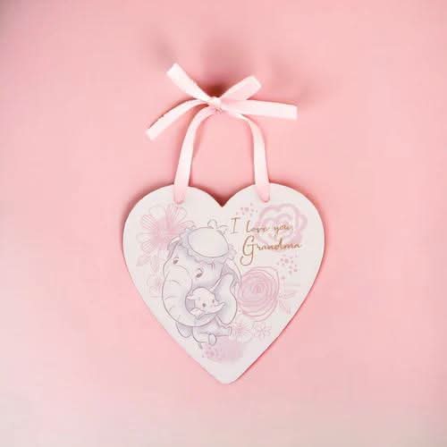 Disney Dumbo Magical Beginnings Hanging Plaque I Love You Grandma Pink
