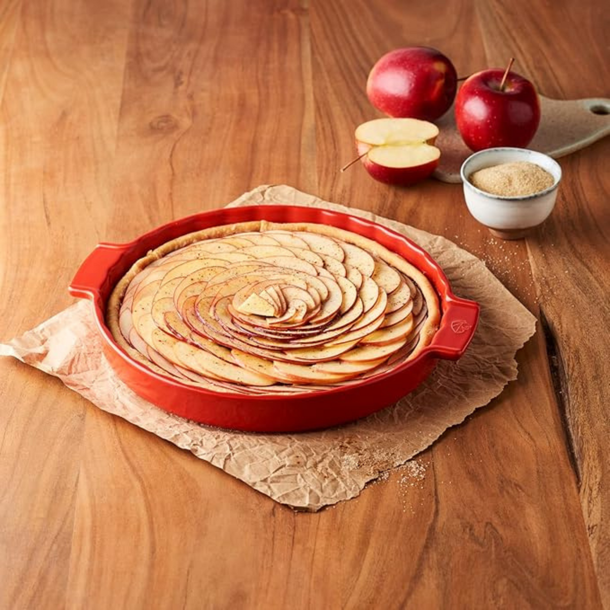 Peugeot Appolia Ceramic Tart Dish 30cm Red