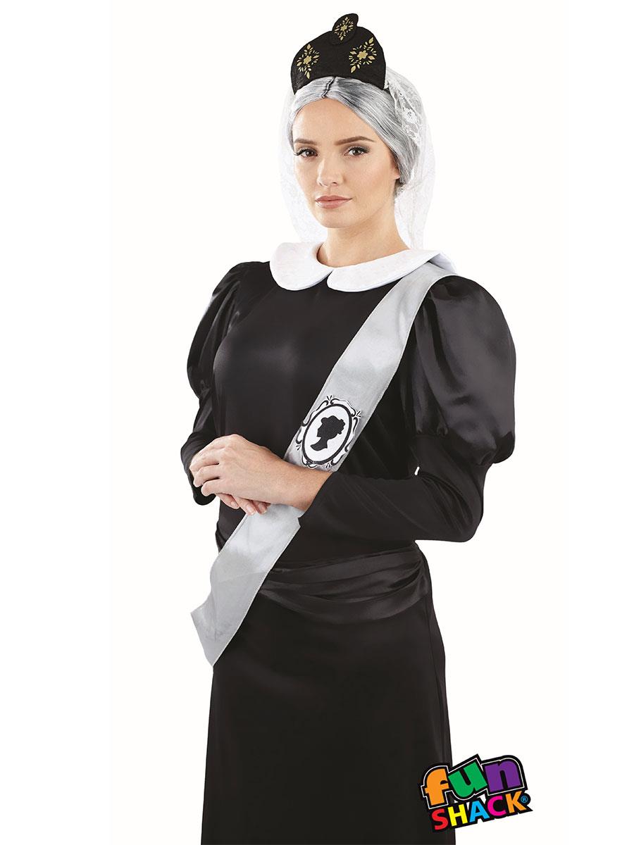 Queen Victoria Ladies Fancy Dress Costume Size Small