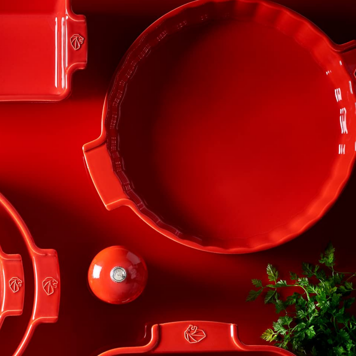 Peugeot Appolia Ceramic Tart Dish 30cm Red