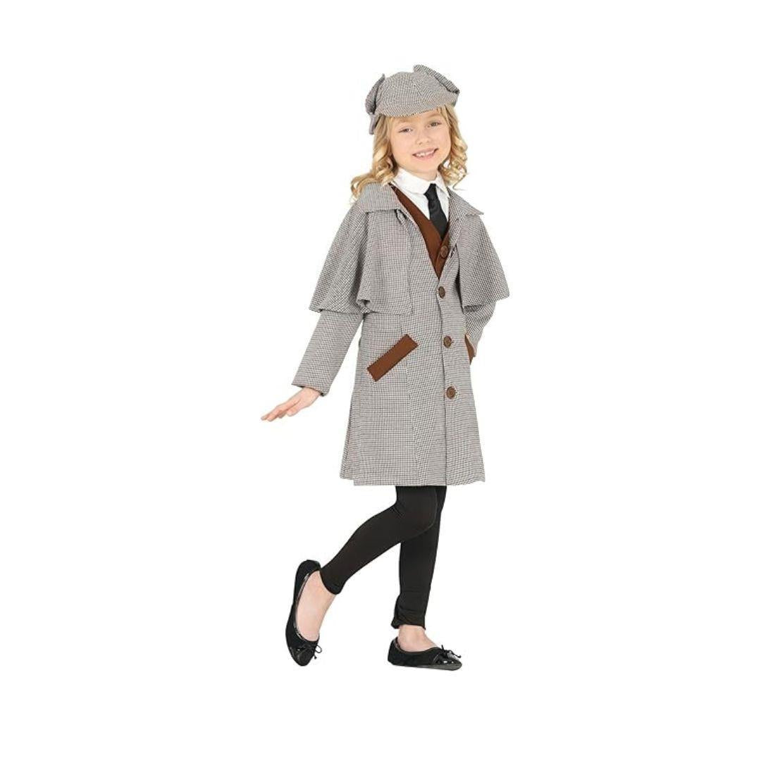 Fiestas Guirca Unisex Detective Fancy Dress Costume Age 5-6 Years Grey