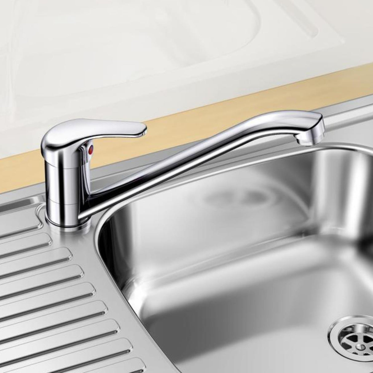 Blanco Daras Polished Chrome Single-Level High Pressure Kitchen Mixer Tap