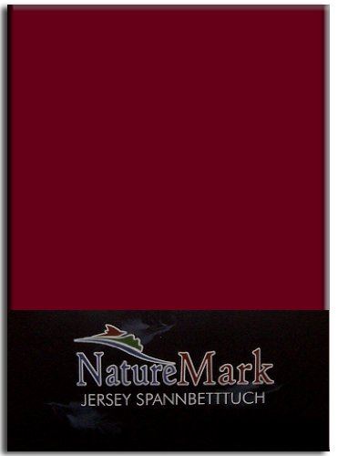 Jersey Fitted Cotton Bed Sheet 180 x 200 cm Wine Red