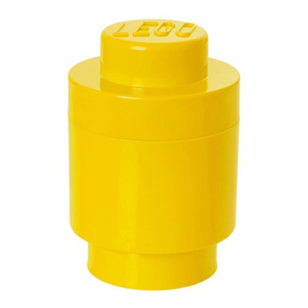 LEGO Round 1-Stud Stackable Storage Brick Yellow