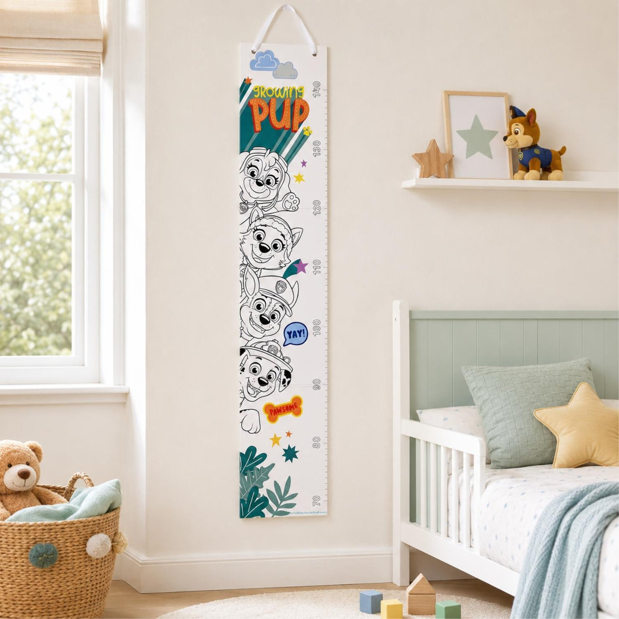 Paw Patrol "Growing Pup" Colour in Height Chart