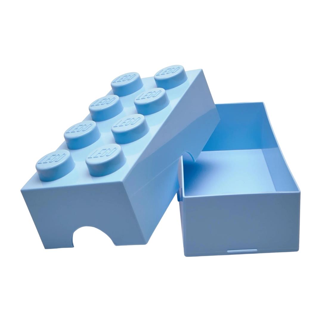 LEGO Lunch Storage Box Brick 20x10x 8cm Light Blue
