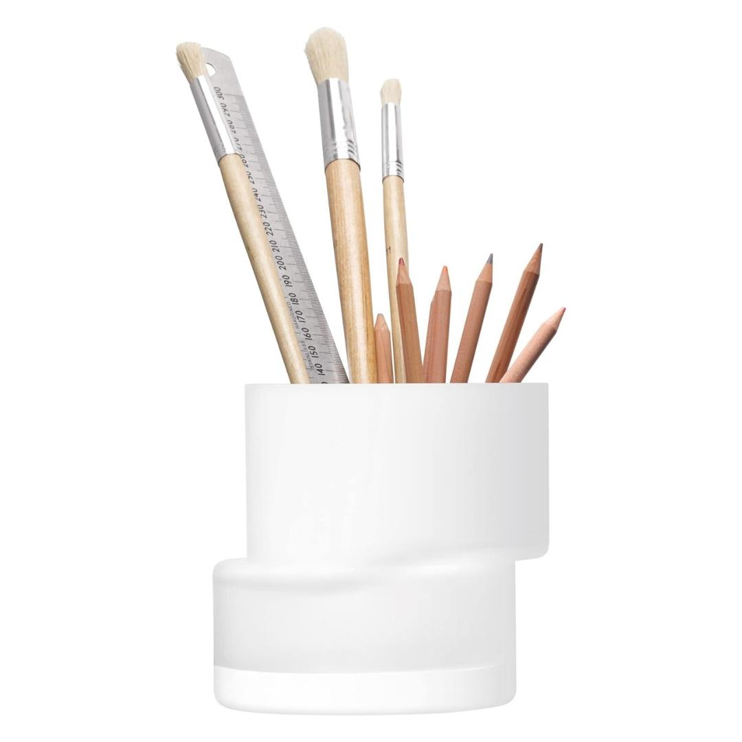 LSA Chalk White Tier Lantern Vase 13.5cm