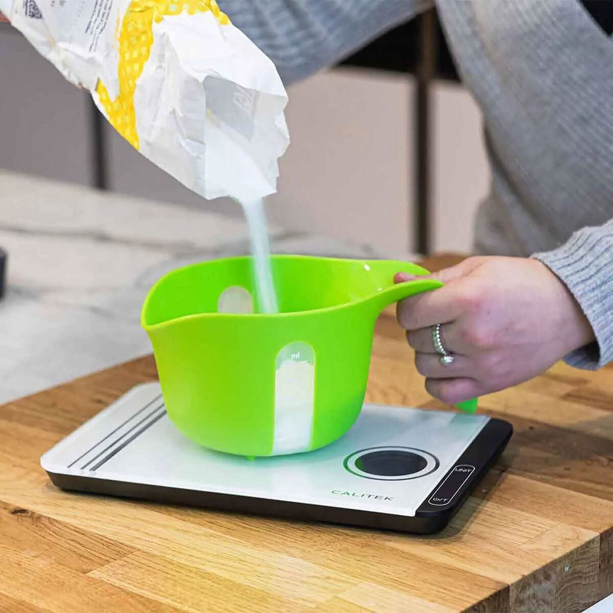 CALITEK Mixing Food Prep Set Colander Measuring Jug Non-Slip 4 Piece Set