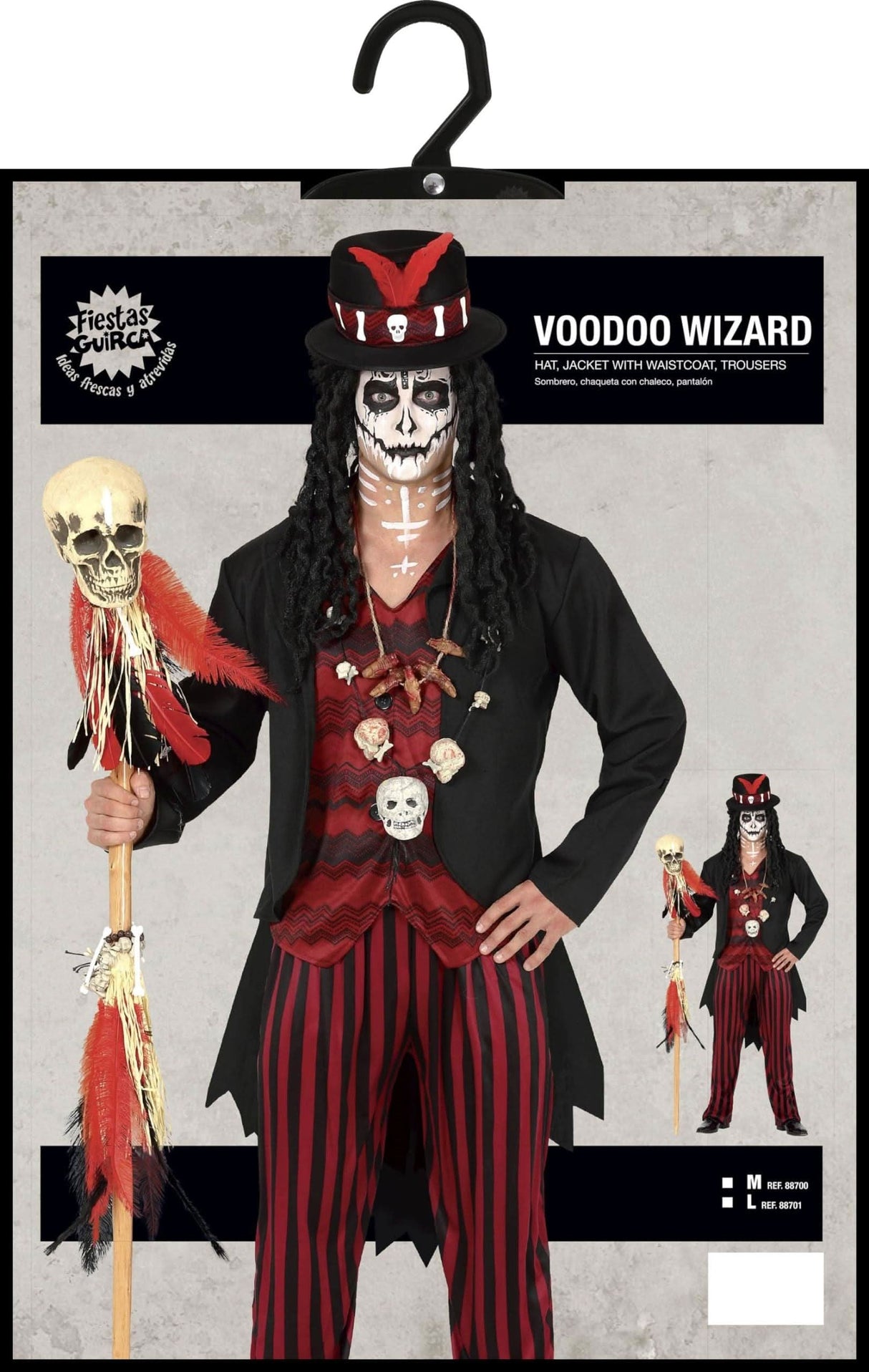 Men's Fiestas Guirca Voodoo Witch Doctor Halloween Costume - L