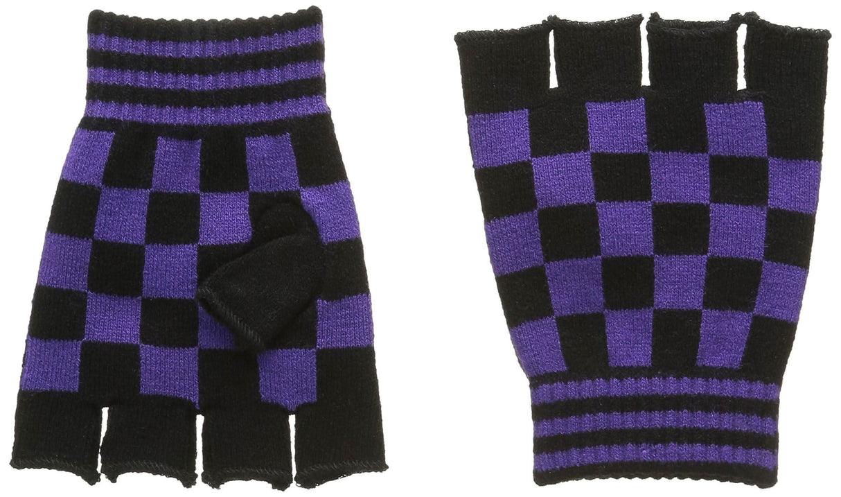Fingerless Checkerboard Gloves