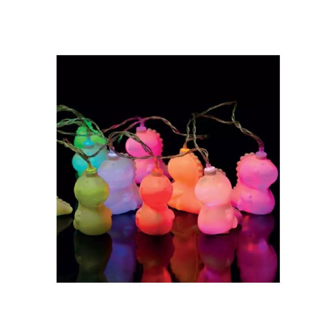 Dinosaur String Lights Multicolour LED Lights Battery Operated 2m