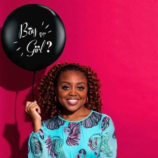 Gender Reveal 36 Inch Balloon with Pink and Blue Confetti