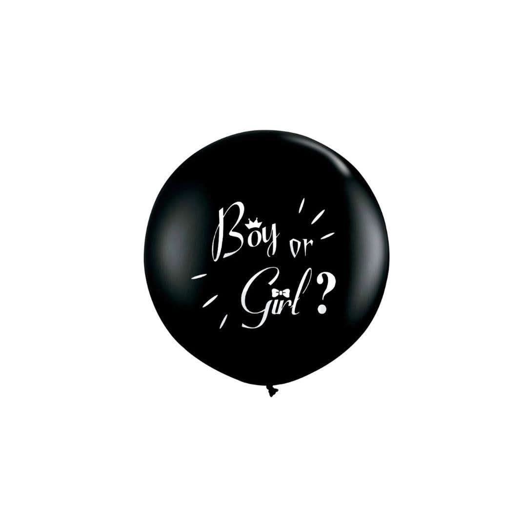 Gender Reveal 36 Inch Balloon with Pink and Blue Confetti