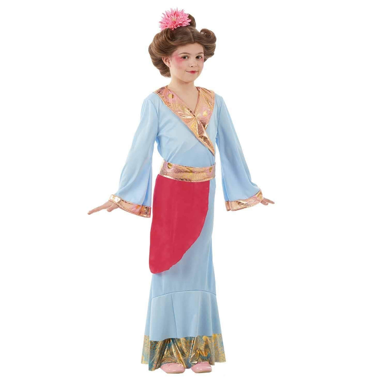 Girls Blue Oriental Princess Costume - 8 - 10 Years
