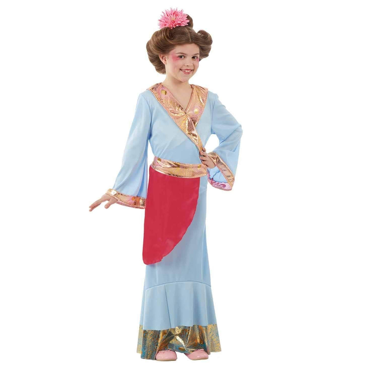 Girls Blue Oriental Princess Costume - 8 - 10 Years