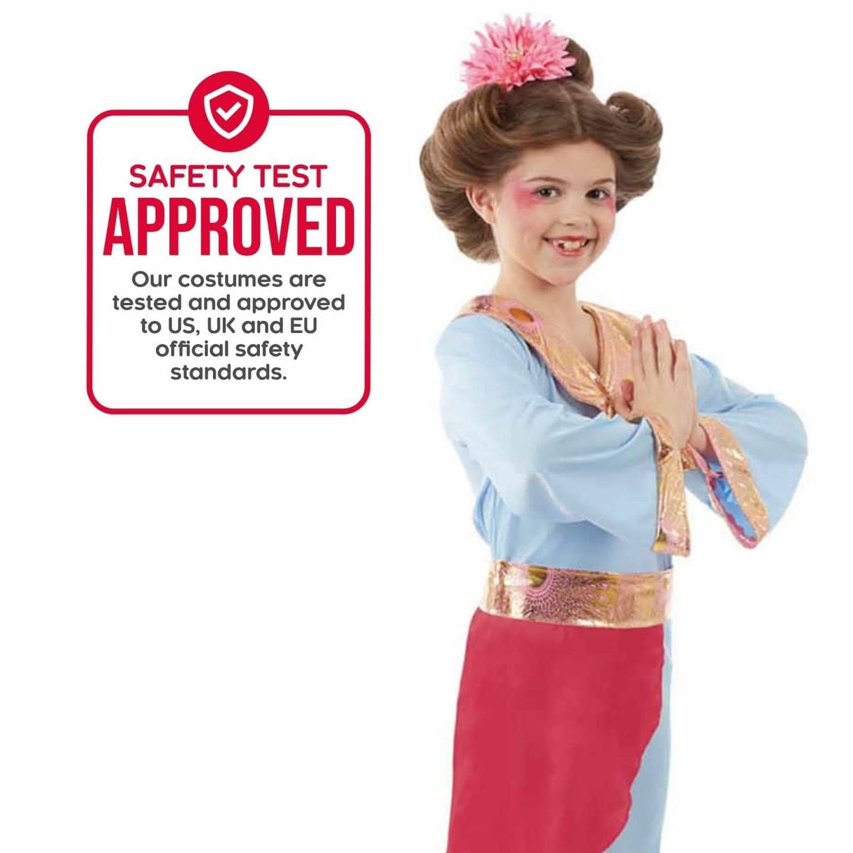 Girls Blue Oriental Princess Fancy Dress Costume - 4-6 years
