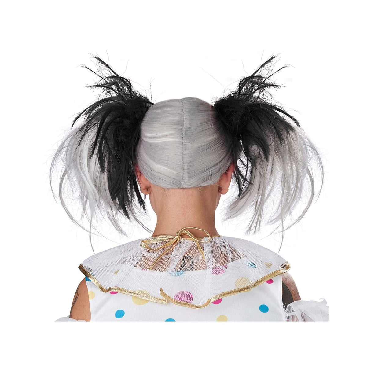 Black Glow in The Dark Punk Pigtails Halloween Wig