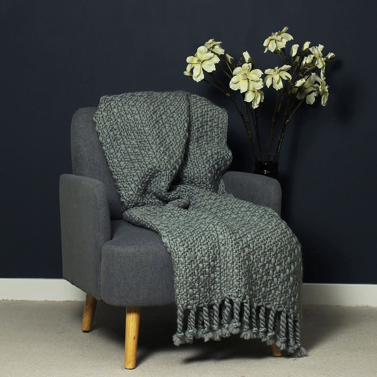 Furn Jocelyn Throw - Acrylic Grey