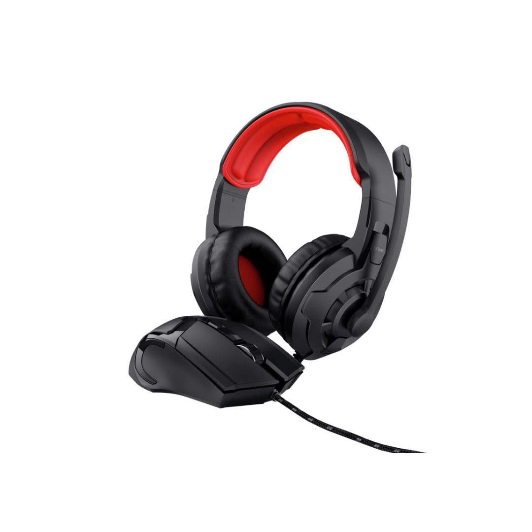 Trust 2-in-1 Multiplatform Gaming Set with Over-Ear Headset and Mouse