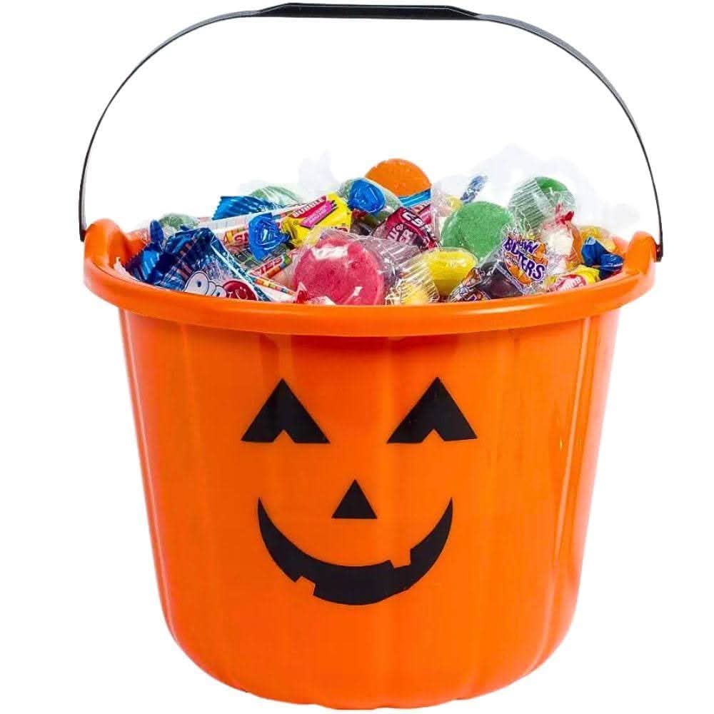 Halloween Orange Pumpkin Trick or Treat Bucket