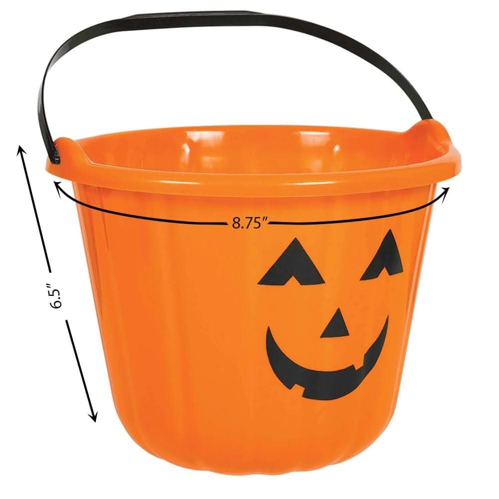 Halloween Orange Pumpkin Trick or Treat Bucket