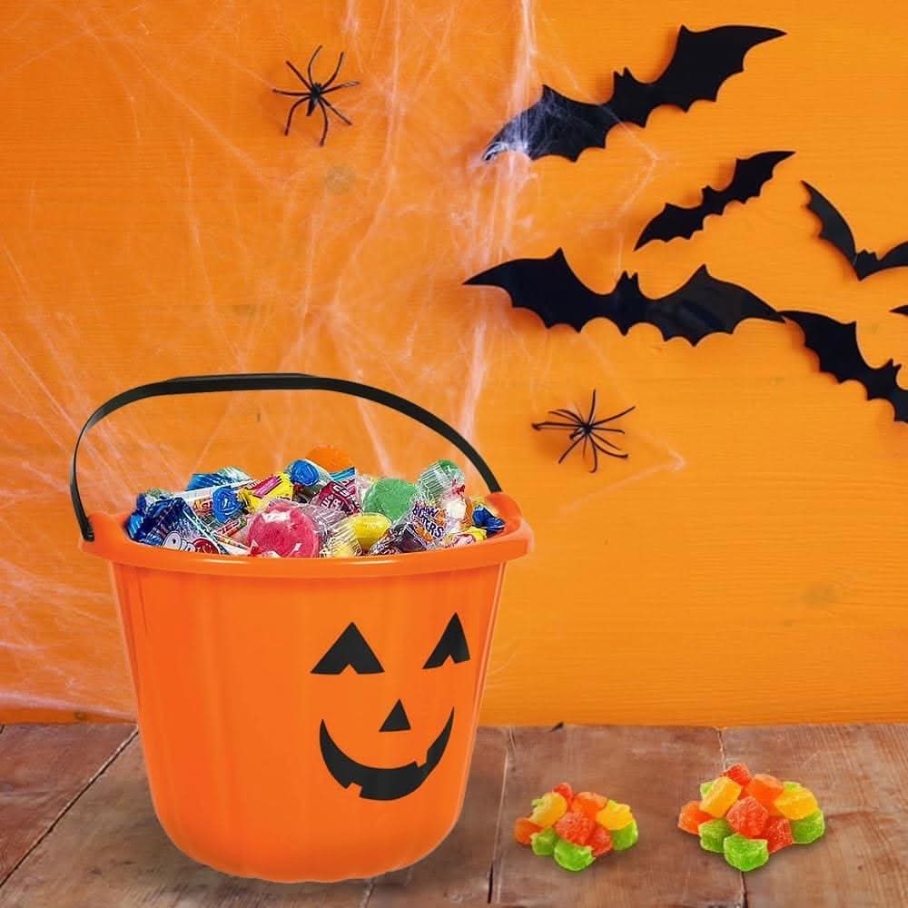 Halloween Orange Pumpkin Trick or Treat Bucket