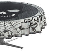Fancy Dress Halloween skull lace tablecloth with black spider web and skull design on round table