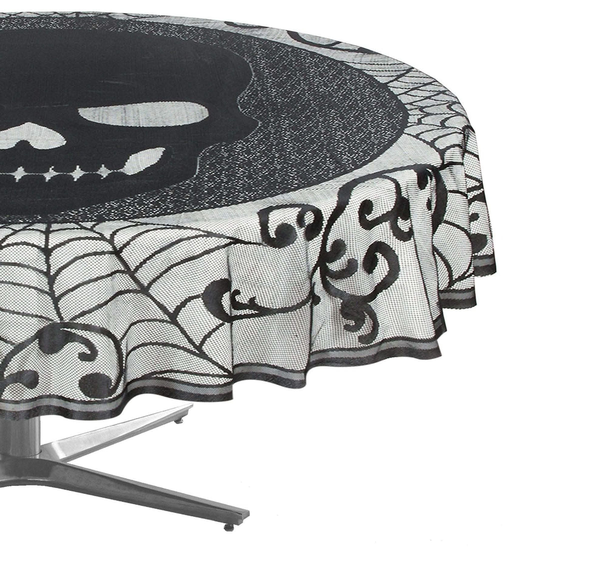 Halloween Skull Lace Table Cloth - 70 inch