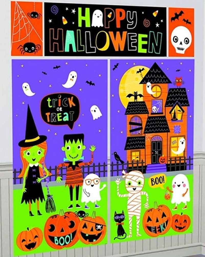 Halloween Friends Scene Setter Wall Decorating Kit
