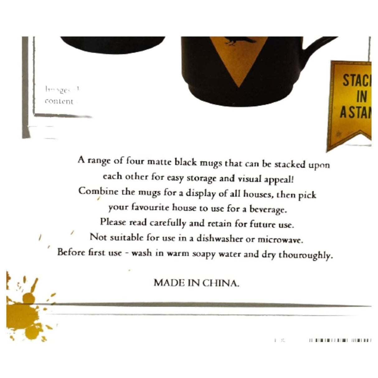 Harry Potter Stacking Mugs Set - Ceramic Coffee Cups