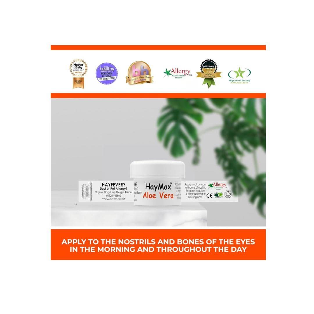 HayMax Organic Allergen Barrier Balm Aloe Vera Beyond Recommended Use Date 5ml