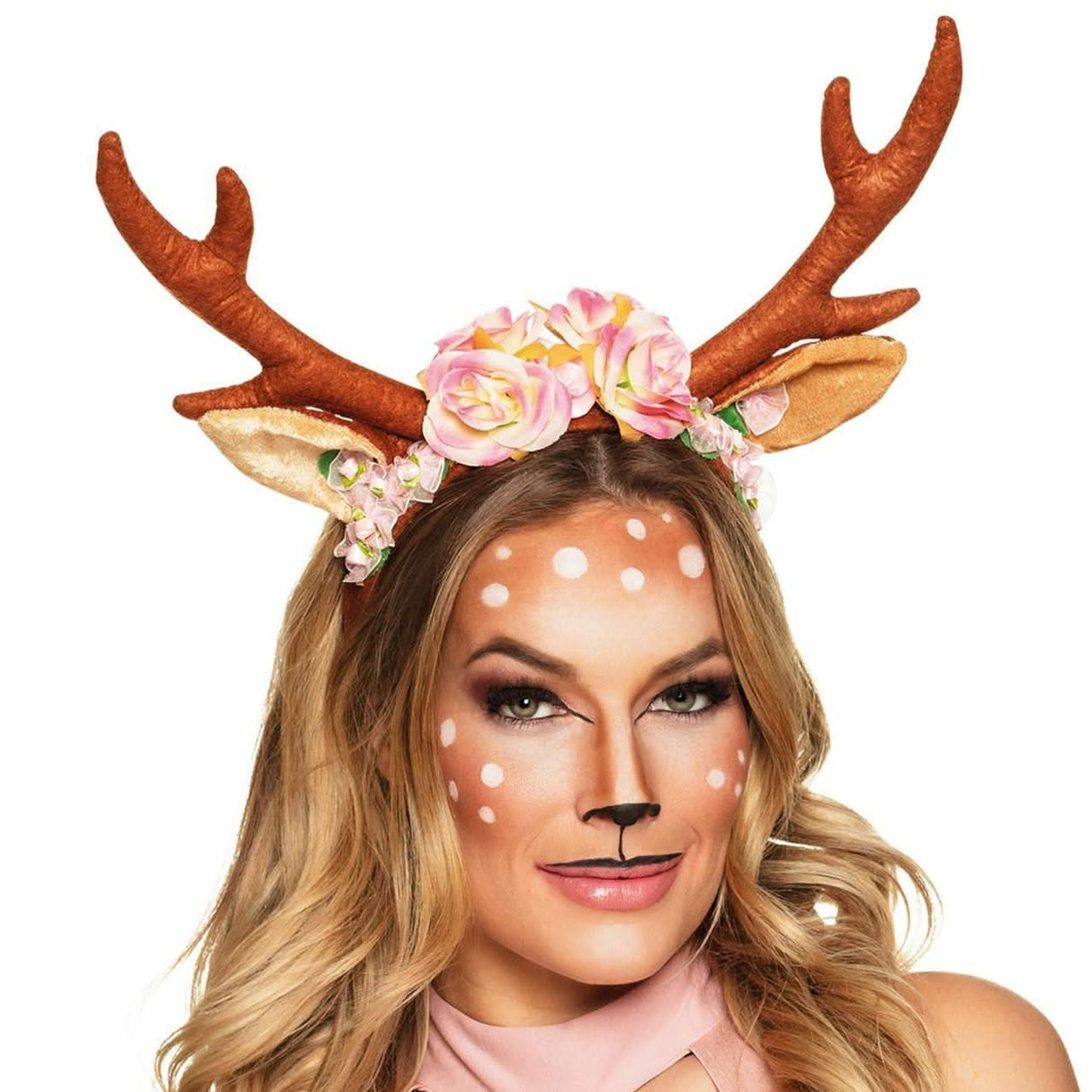 Boland Flower Reindeer Fawn with Antlers Tiara Headband