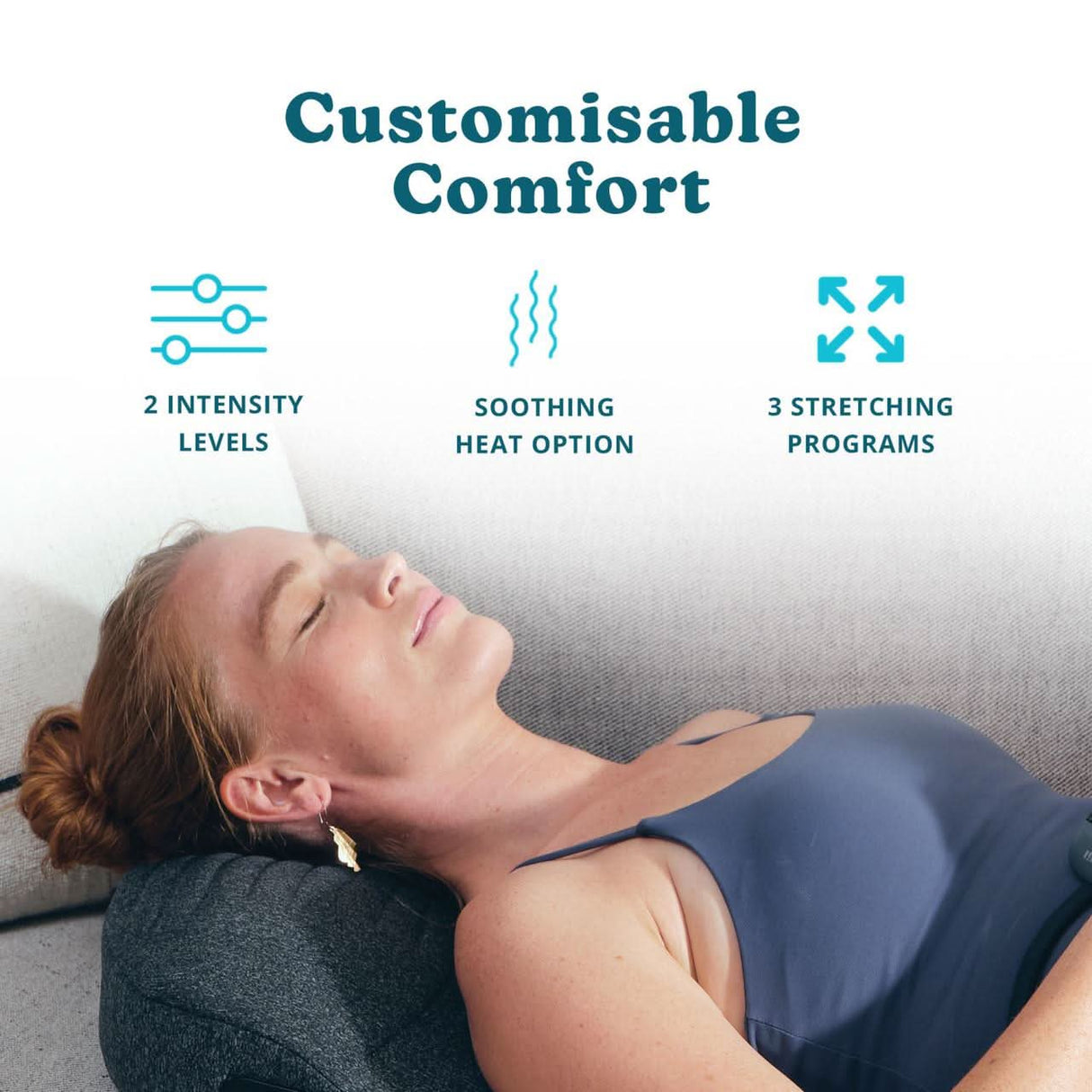 Homedics Stretch Mini Massager Mat with Heat – Grey